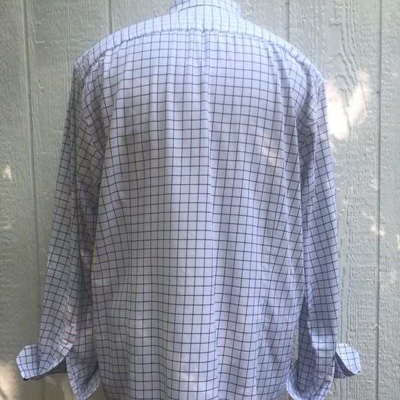 EUC PRONTO UOMO MENS XL GRID BUTTON-UP FLIP CUFF - Picture 3 of 6